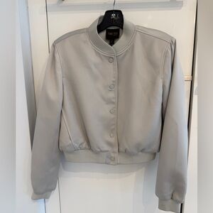 Truth Light Gray Bomber Jacket — Minimal Bomber for Women
